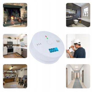 Czujnik czadu, detektor tlenku węgla CO LCD wykrywacz bezprzeowodowy