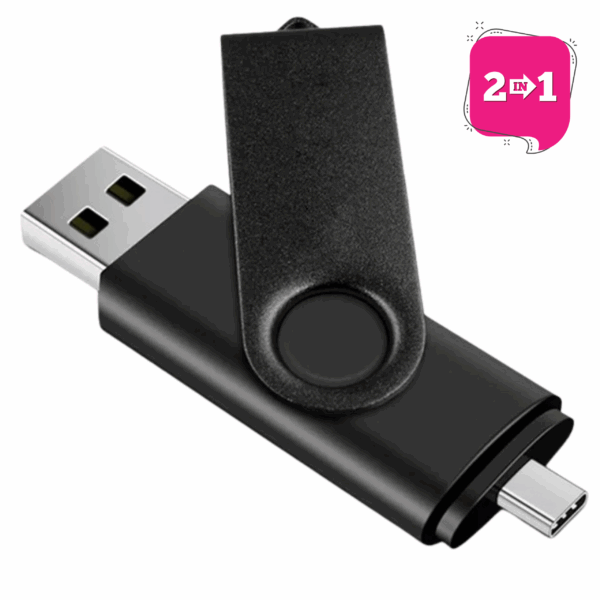 Pendrive 2w1 USB+USB-C 8 GB 2.0
