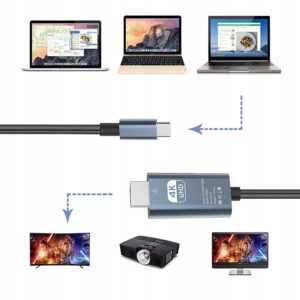 Kabel HDMI 4K UHD przejściówka USB-C - HDTV 2m 3.1