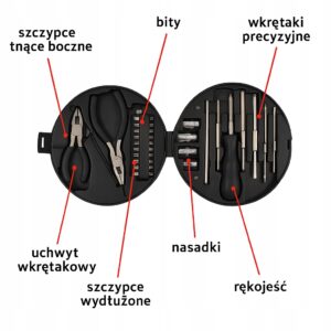 Zestaw kompaktowych i niezbędnych narzędzi
