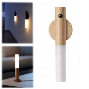 Lampka kinkiet z czujnikiem ruchu i zmierzchu, na magnes