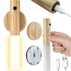 Lampka kinkiet z czujnikiem ruchu i zmierzchu, na magnes