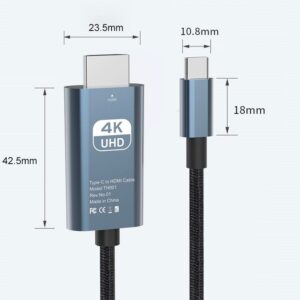 Kabel HDMI 4K UHD przejściówka USB-C - HDTV 2m 3.1