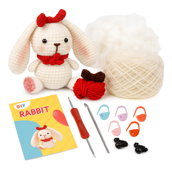Zestaw do szydełkowania DIY króliczek