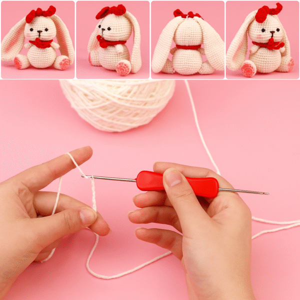 Zestaw do szydełkowania DIY króliczek