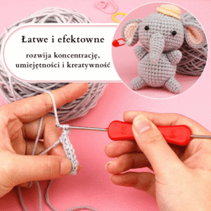 Zestaw do szydełkowania DIY słonik