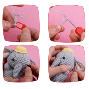 Zestaw do szydełkowania DIY słonik