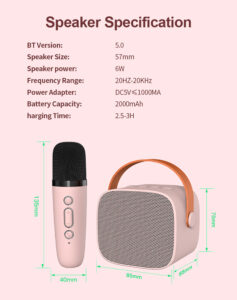 Karaoke zestaw dwa mikrofony audio, głośnik bluetooth HIT święta prezent