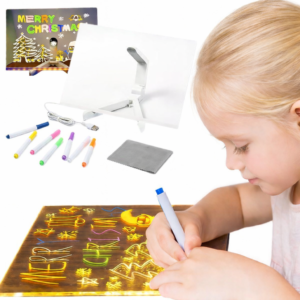 Podświetlana tablica LED do rysowania + gratis 7 pisaków