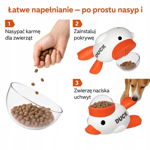Inteligentna-zabawka-na-przysmak-w-ksztalcie-kaczki-dla-psow-i-kotow-HIT-Rodzaj-zabawka-edukacyjna Inteligentna zabawka na przysmak w kształcie kaczki dla psów i kotów