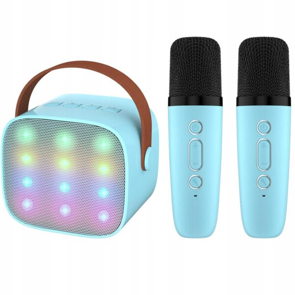 Karaoke zestaw dwa mikrofony audio, głośnik bluetooth